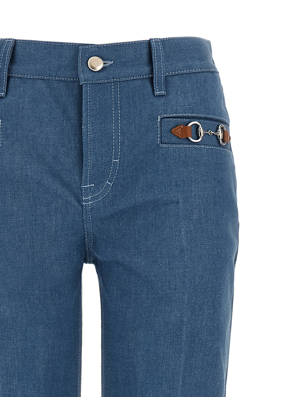 Gucci | Blue Cotton Straight-Leg Jeans