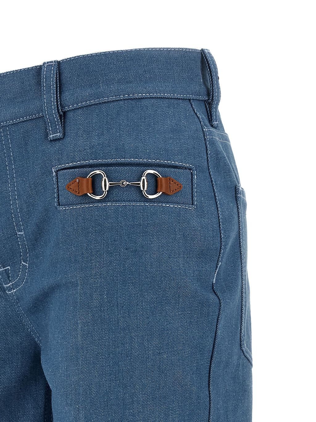 Gucci | Blue Cotton Straight-Leg Jeans