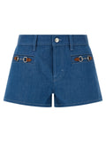 Gucci | Blue Cotton Bermuda Shorts