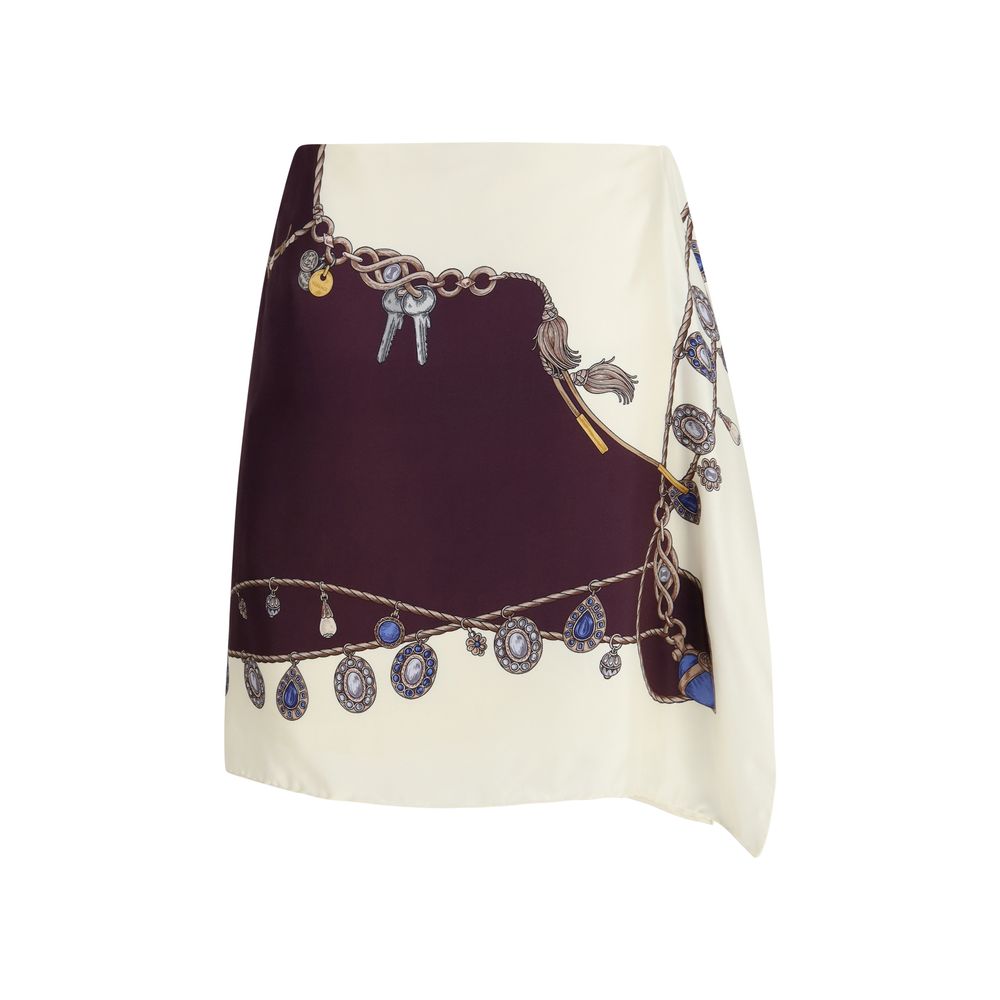 Versace | Bordeaux Silk Mini Skirt