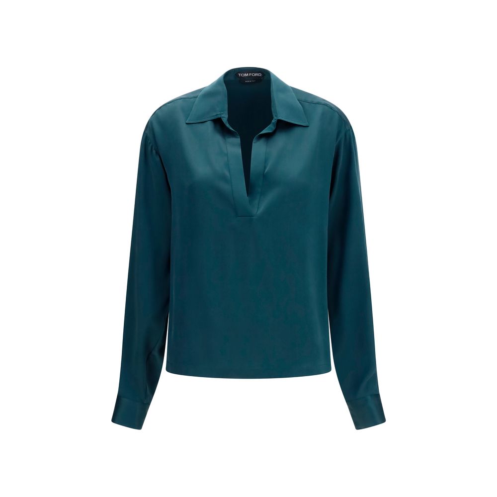 Tom Ford | Blue Silk Dress Shirt