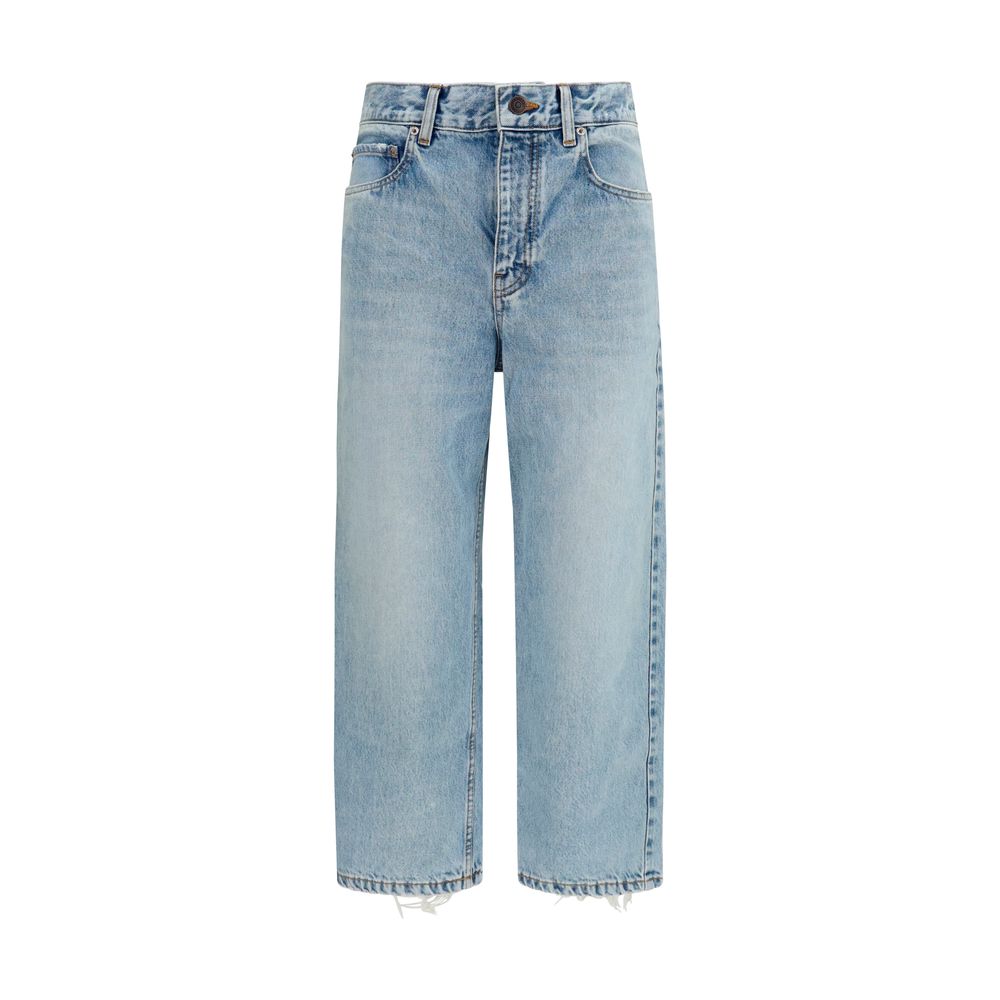 Balenciaga | Blue Cotton Cropped Jeans