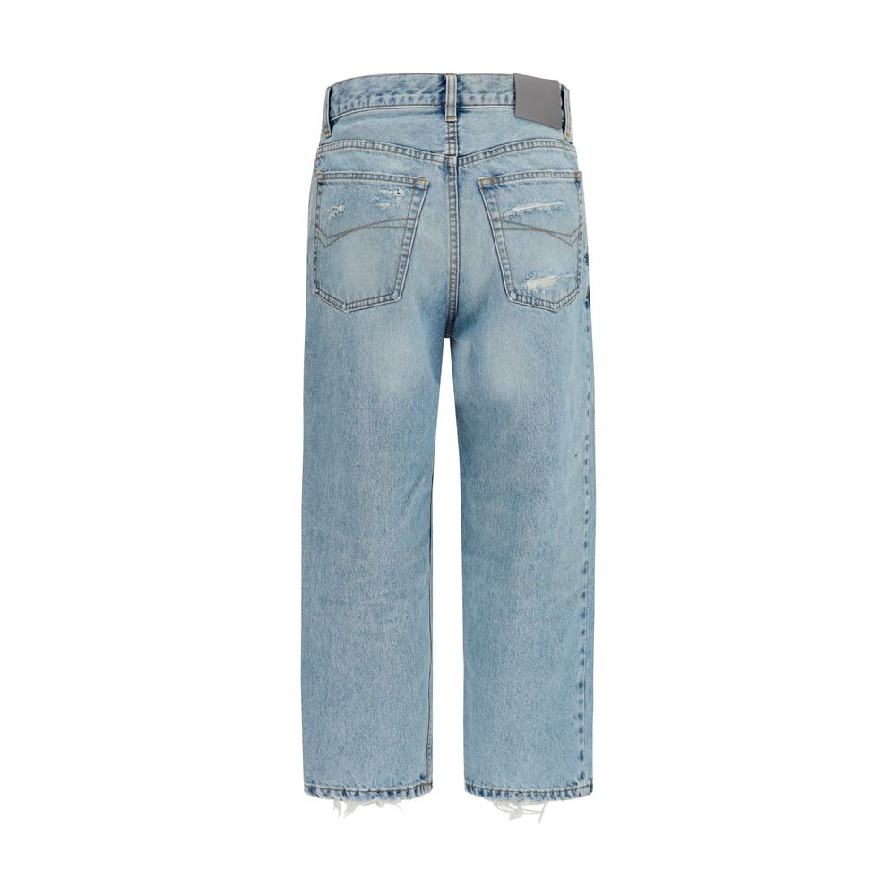 Balenciaga | Blue Cotton Cropped Jeans