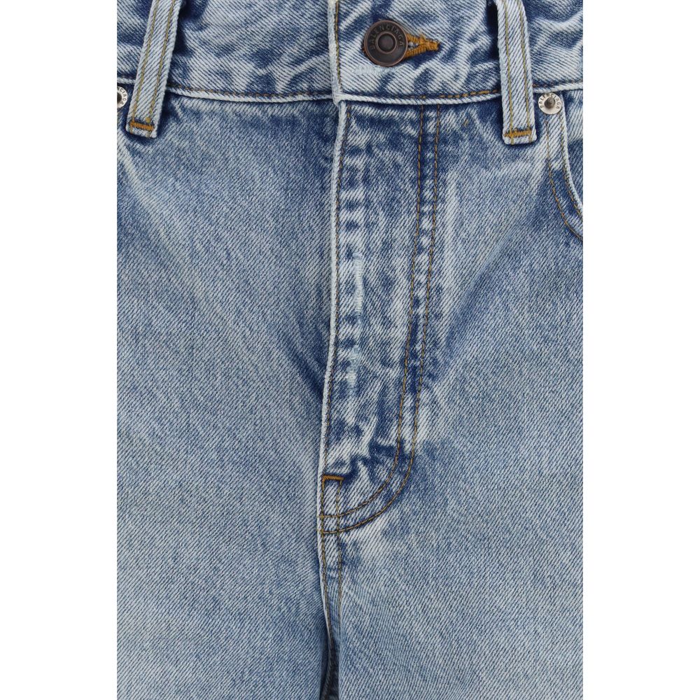 Balenciaga | Blue Cotton Cropped Jeans