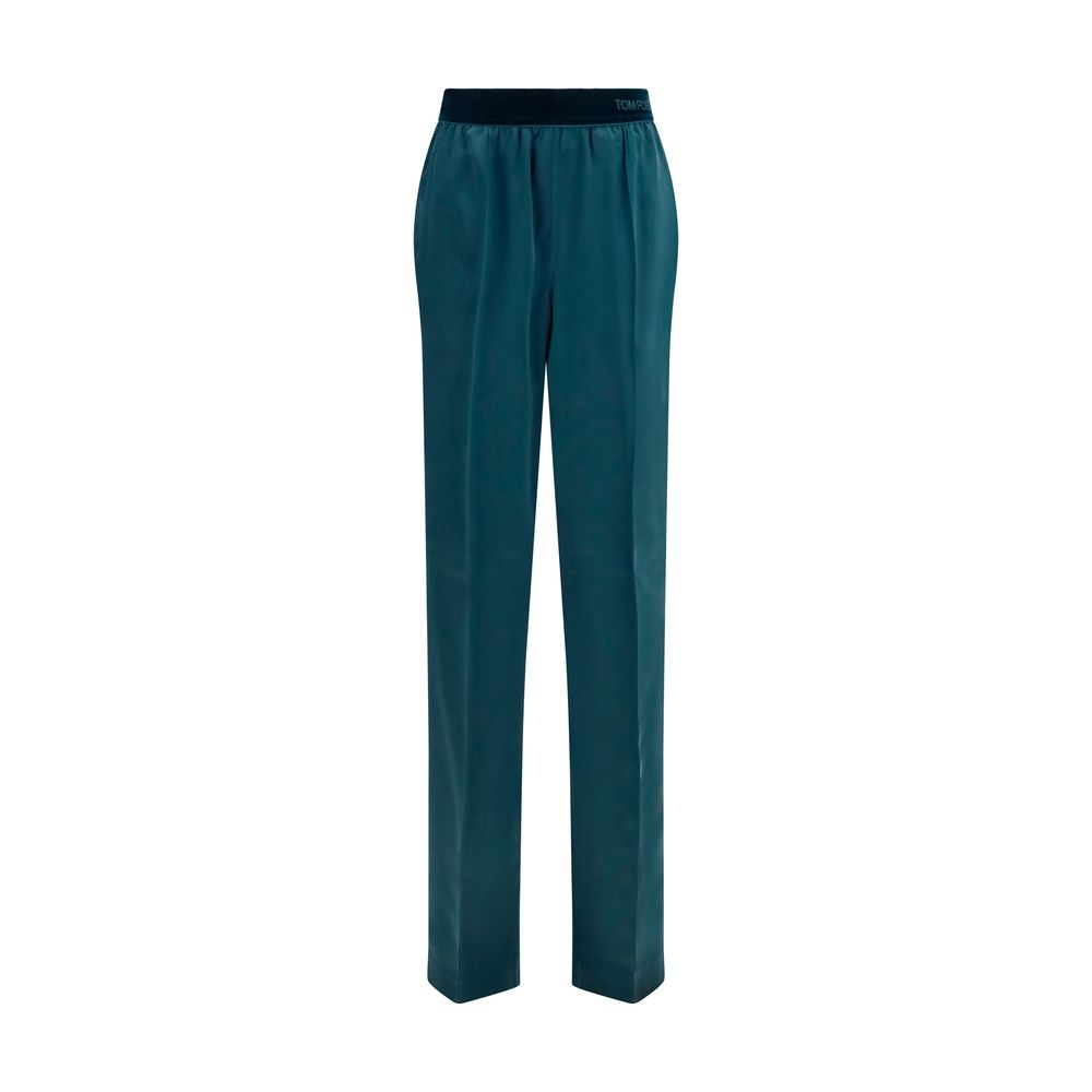 Tom Ford | Blue Silk Casual Pants