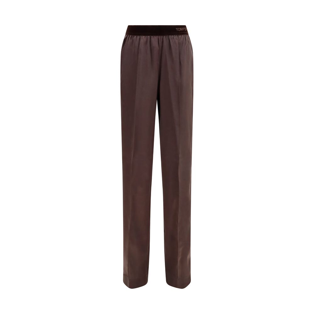 Tom Ford | Brown Silk Casual Pants