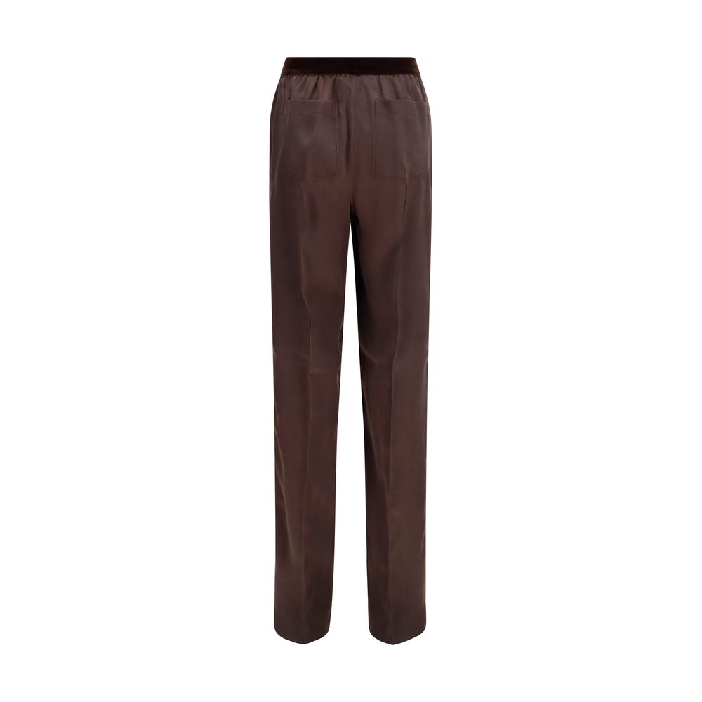 Tom Ford | Brown Silk Casual Pants