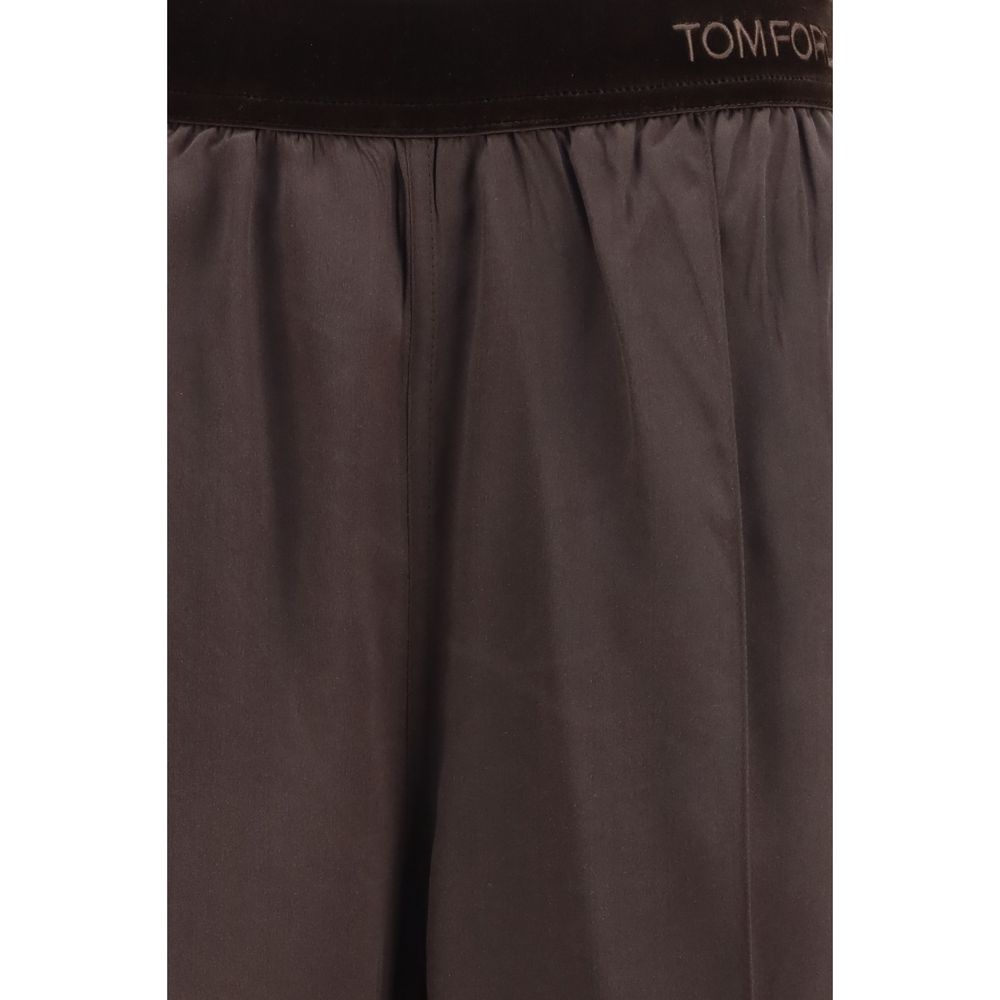 Tom Ford | Brown Silk Casual Pants