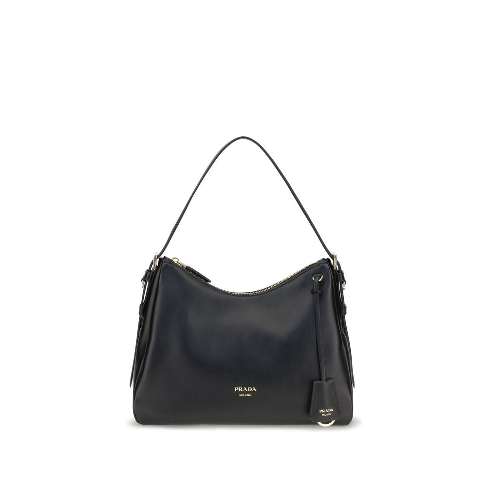 Prada | Black Calf Leather Bos Taurus Shoulder Bag