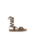 Miu Miu | Brown Calf Leather Bos Taurus Strap-On Sandals