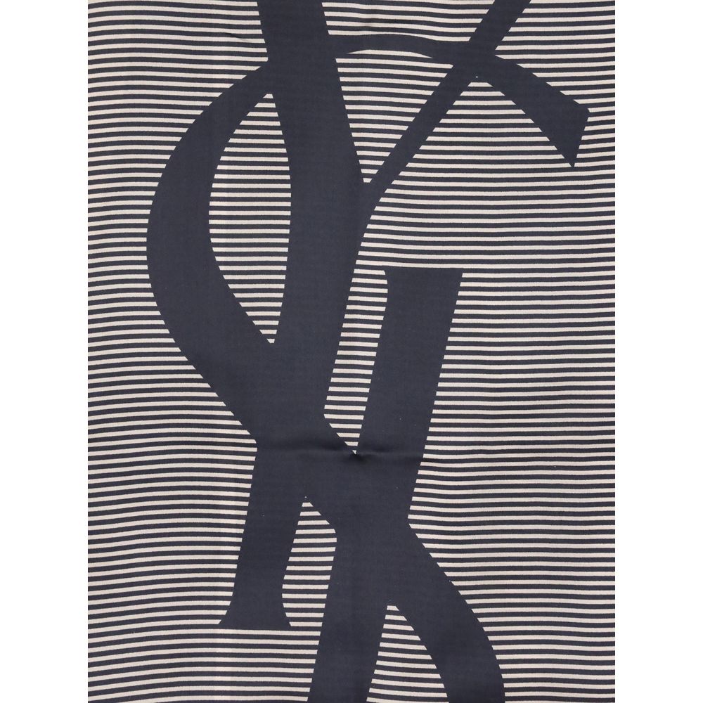 Saint Laurent | Blue Silk Scarf