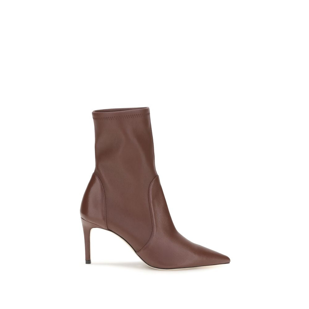 Stuart Weitzman | Brown Calf Leather Bos Taurus Ankle Boots