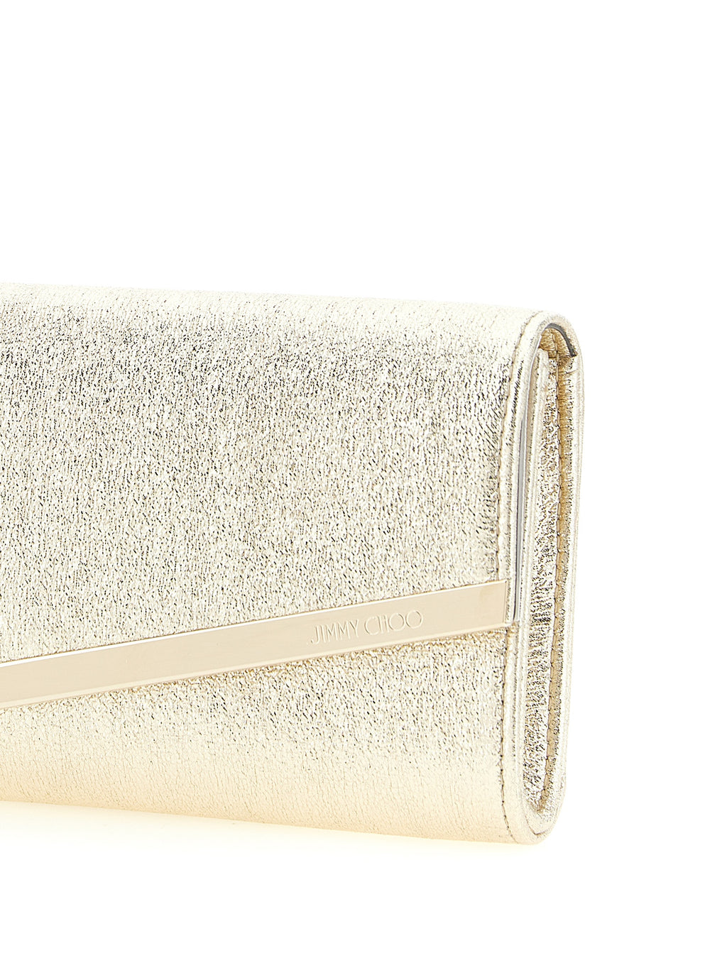 Jimmy Choo | Gold Lamb Leather Clutch Bag