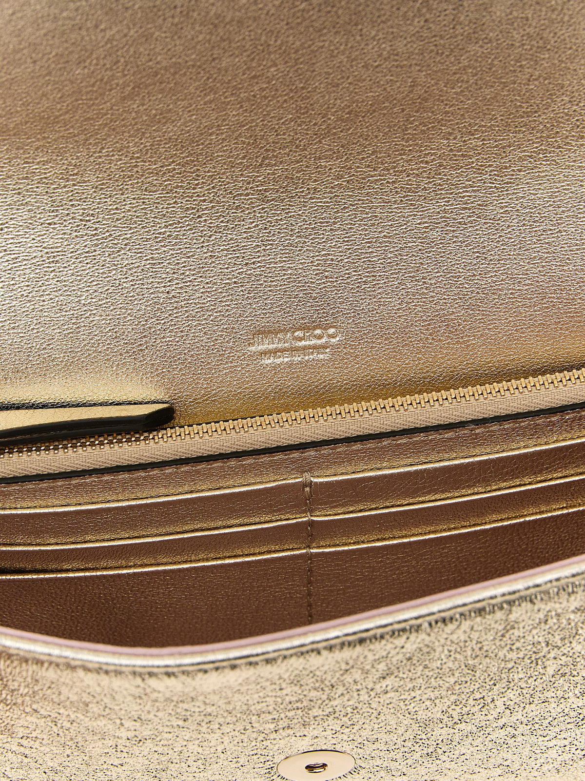 Jimmy Choo | Gold Lamb Leather Clutch Bag