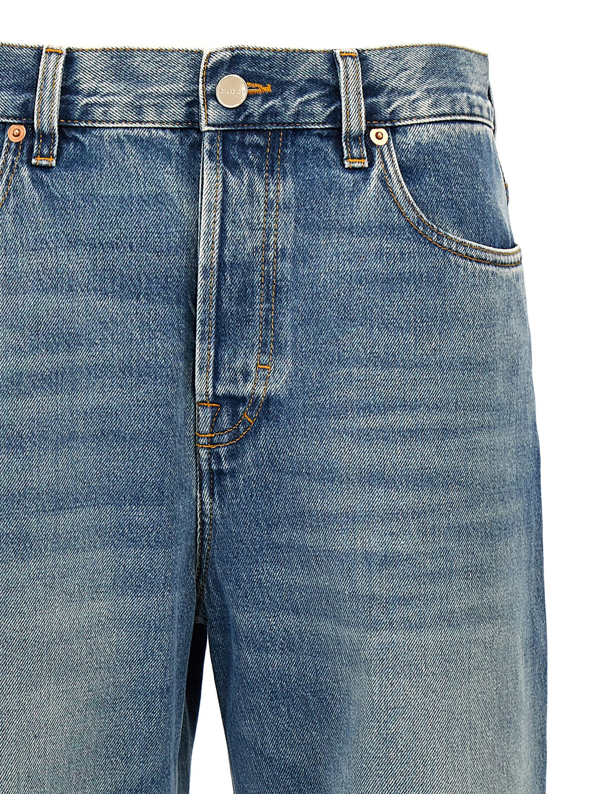 Gucci | Blue Cotton Boyfriend Jeans