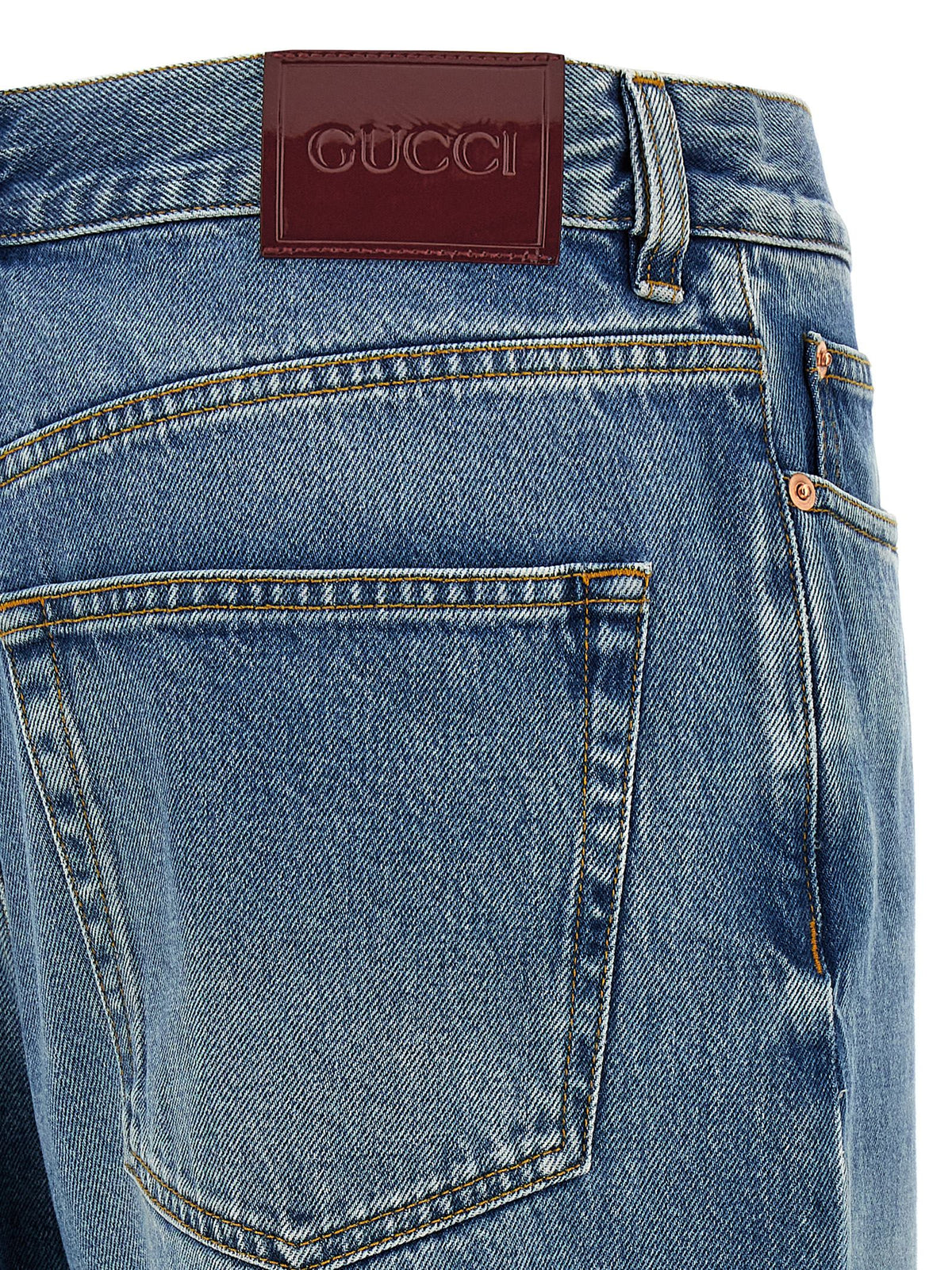 Gucci | Blue Cotton Boyfriend Jeans