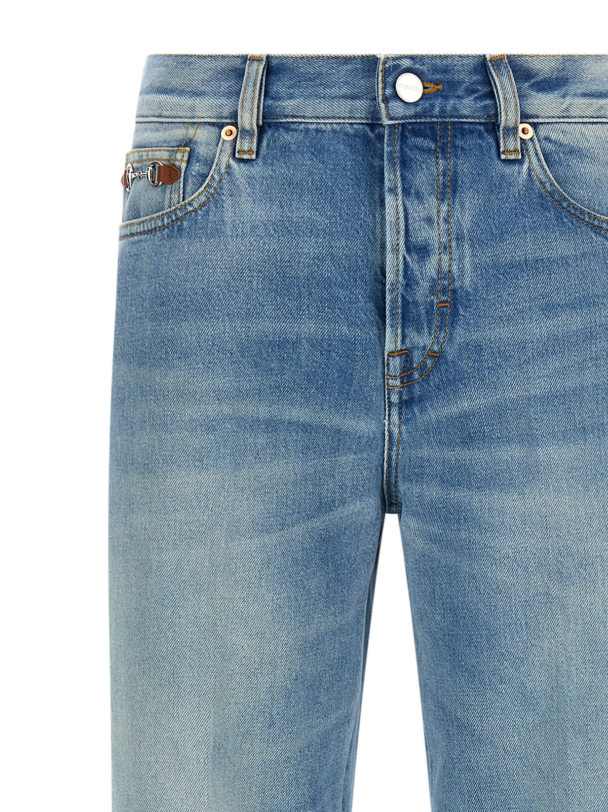 Gucci | Blue Cotton Flared Jeans