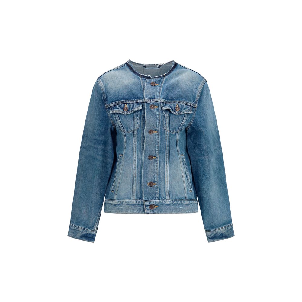 Balenciaga | Blue Wool Oves Aries Denim Jacket