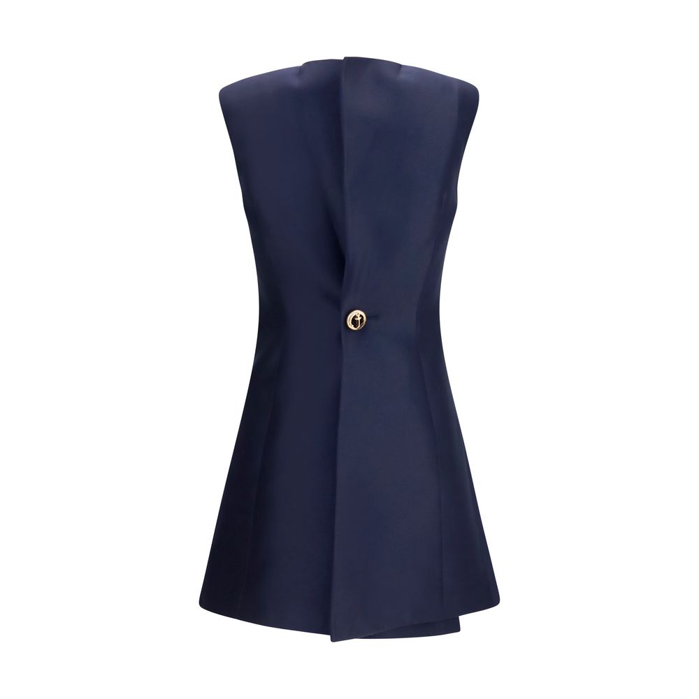 Balenciaga | Blue Wool Oves Aries Casual Dress