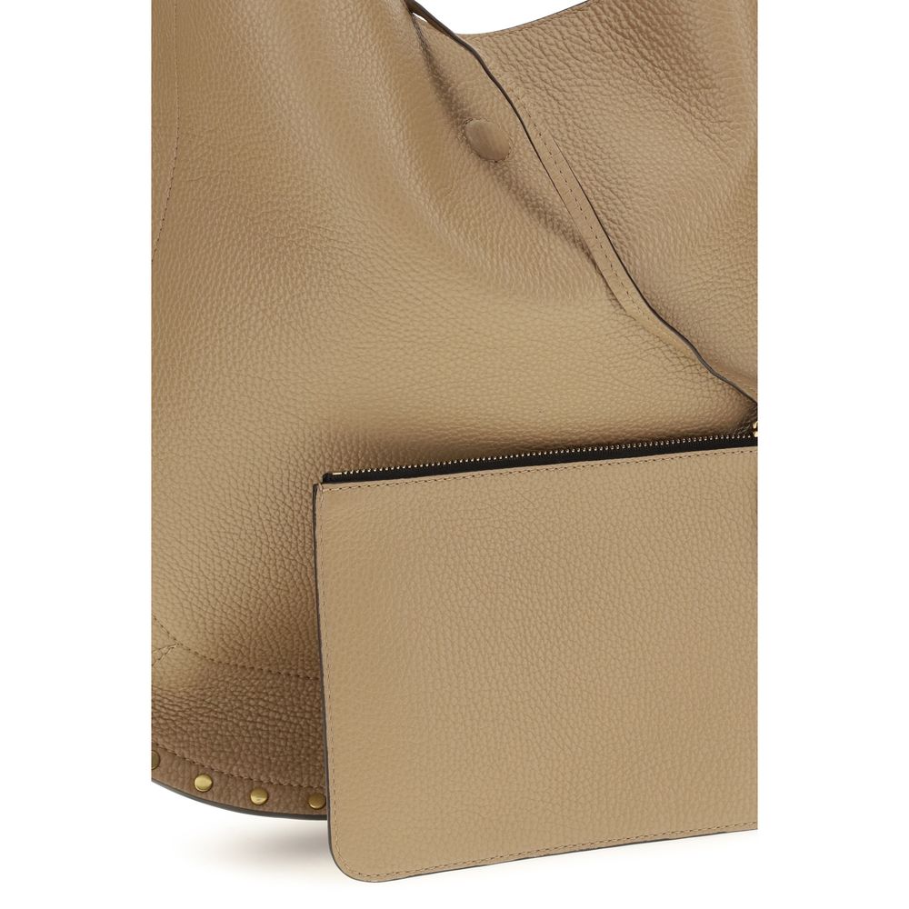 Isabel Marant | Beige Calf Leather Bos Taurus Shoulder Bag