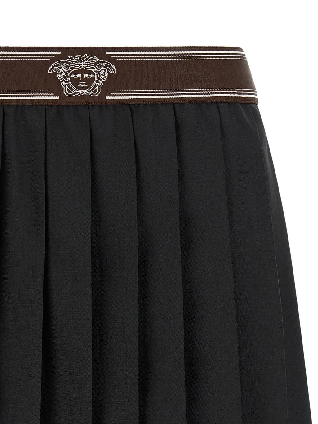 Versace | Black Wool Long Skirt