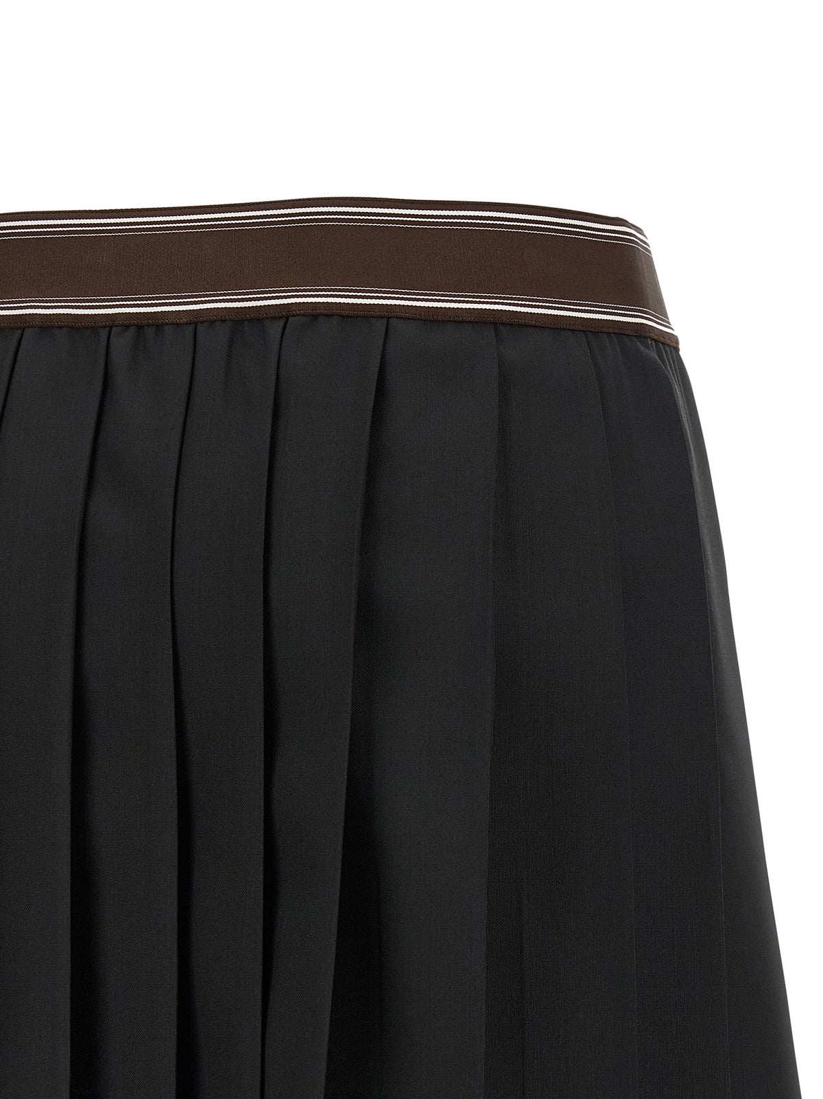 Versace | Black Wool Long Skirt