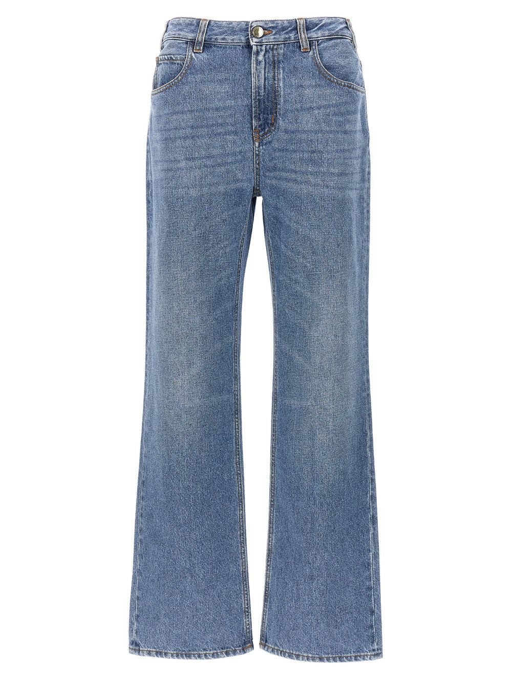 Chloé | Blue Cotton High-Waisted Jean