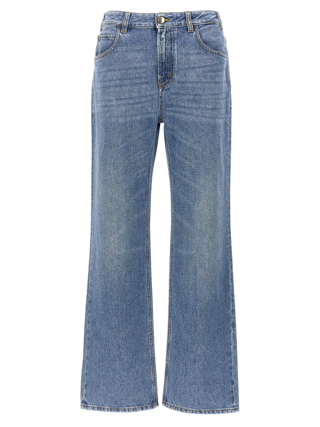 Chloé | Blue Cotton High-Waisted Jean