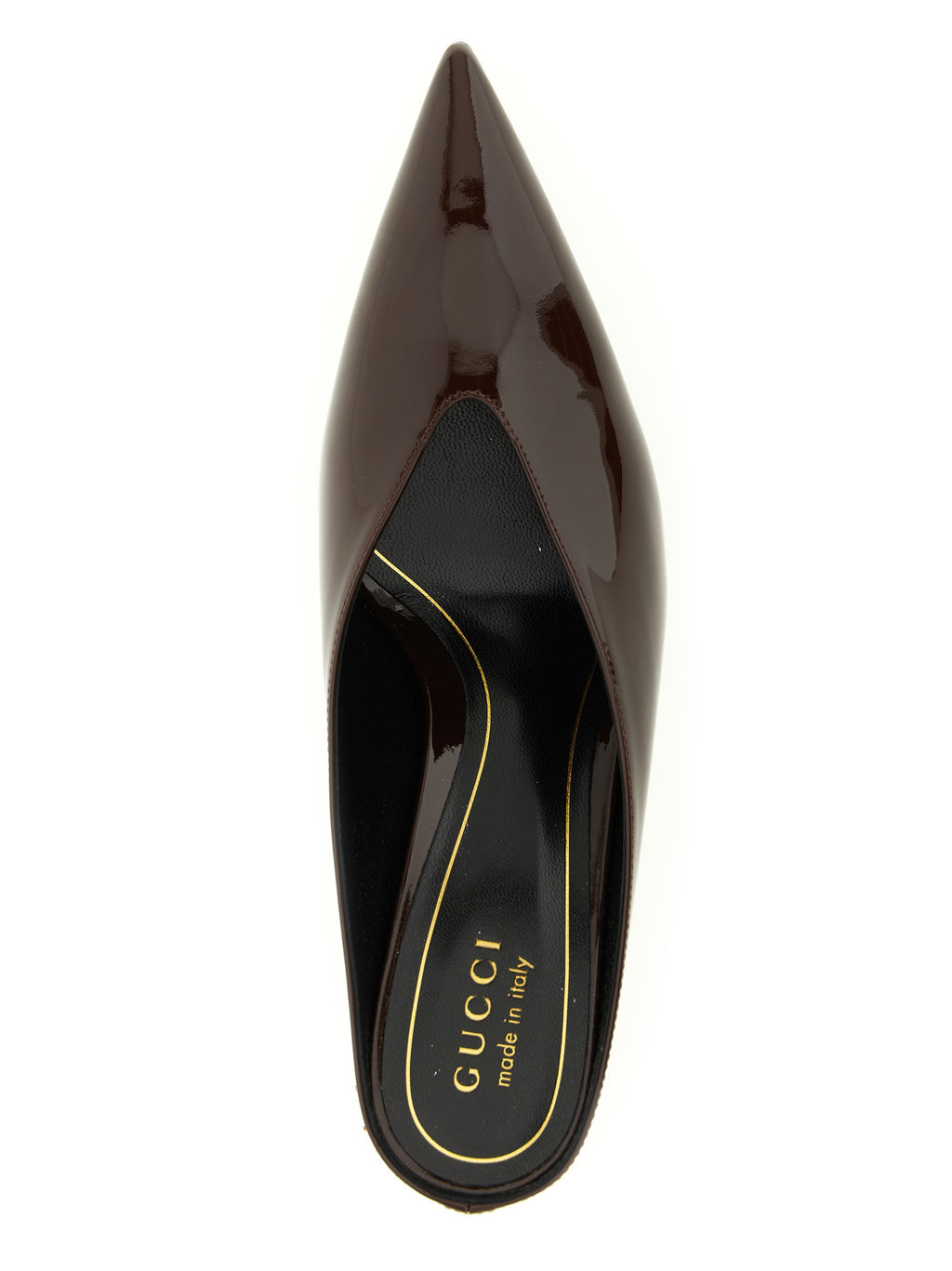 Gucci | Bordeaux Calfskin Mid Heel Pumps