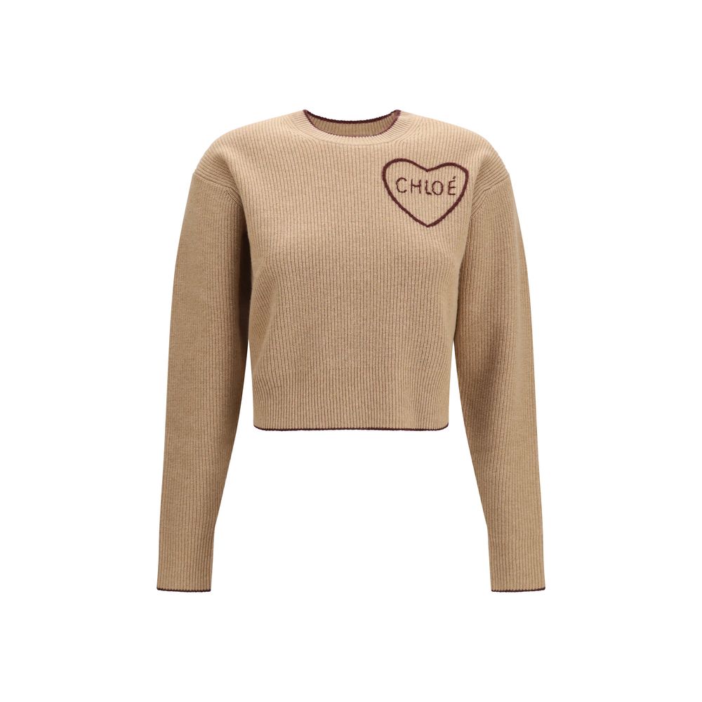 Chloé | Beige Wool Oves Aries Sweatshirt