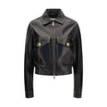 Versace | Black Lamb Ovis Aries Full-Length Jacket