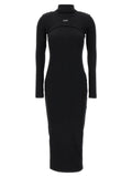 Off-White | Black Cotton Midi Dress