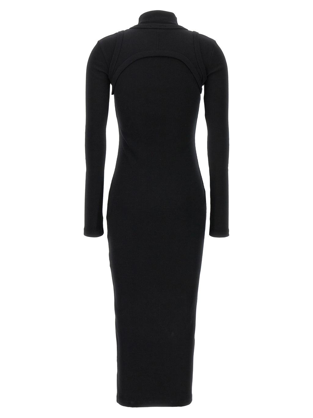 Off-White | Black Cotton Midi Dress