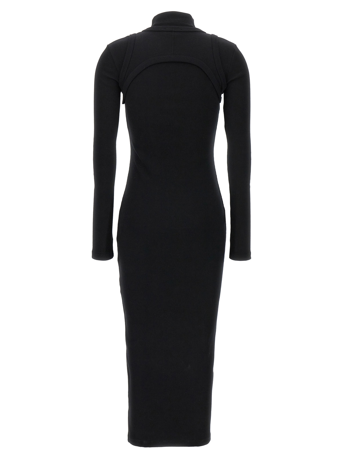 Off-White | Black Cotton Midi Dress