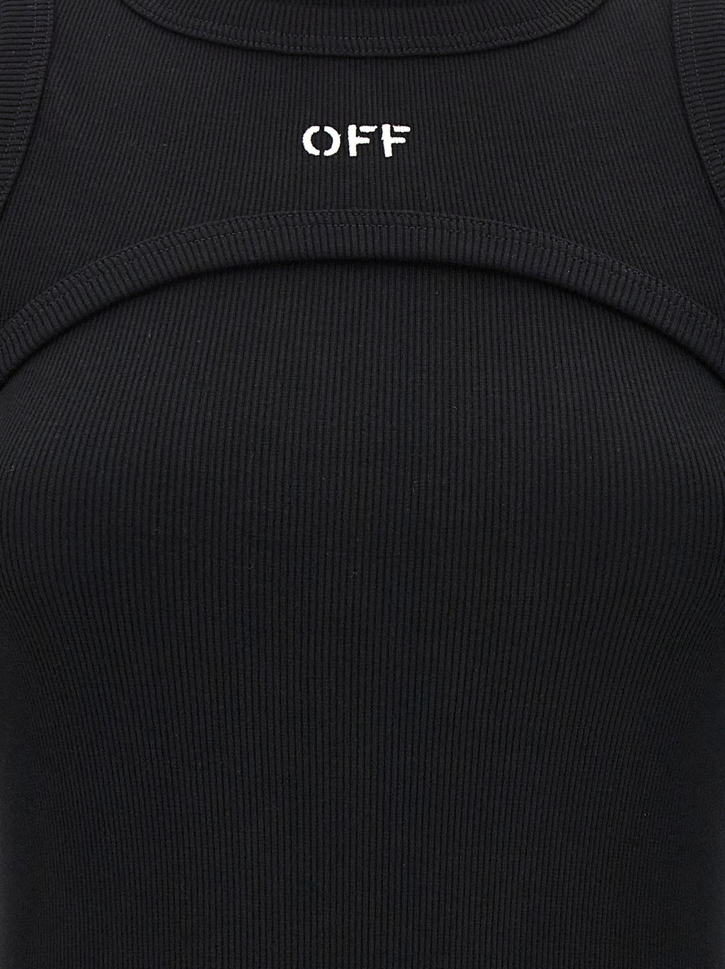 Off-White | Black Cotton Midi Dress