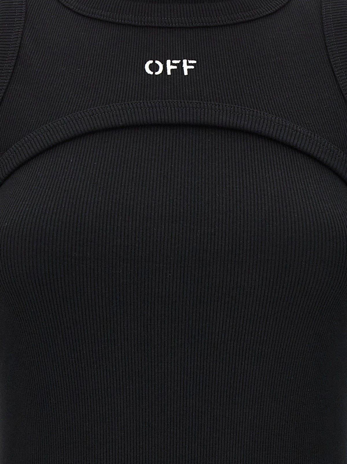 Off-White | Black Cotton Midi Dress