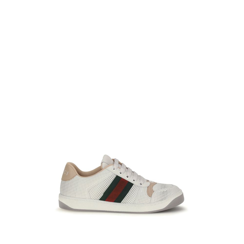 Gucci | White Calf Leather Bos Taurus Athletic Sneakers