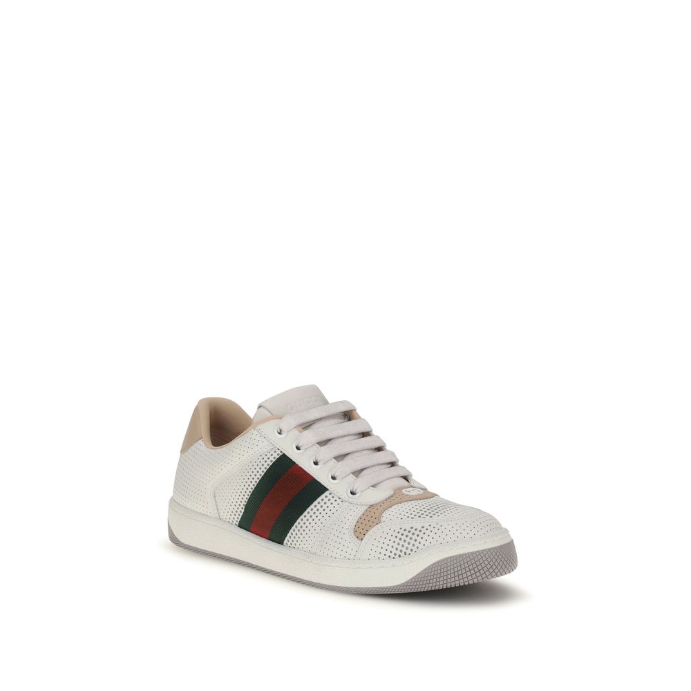 Gucci | White Calf Leather Bos Taurus Athletic Sneakers