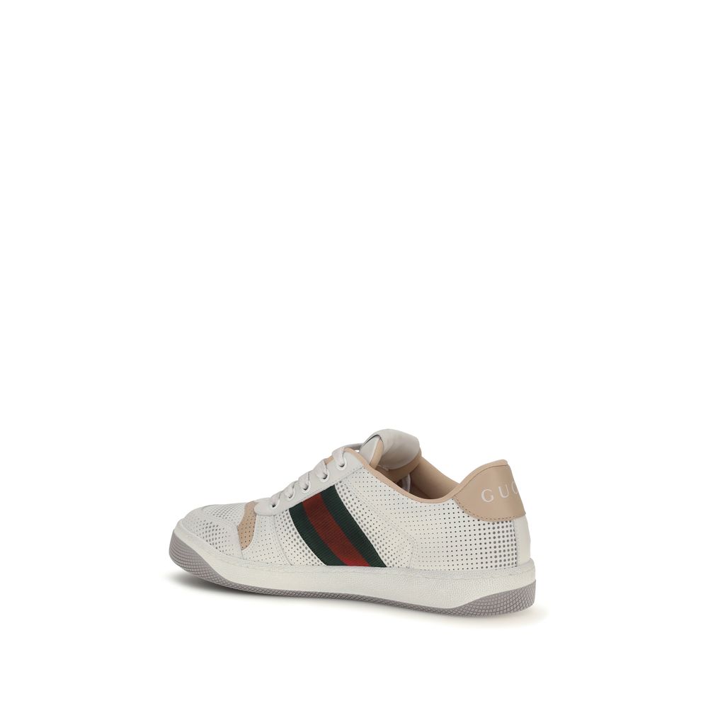 Gucci | White Calf Leather Bos Taurus Athletic Sneakers
