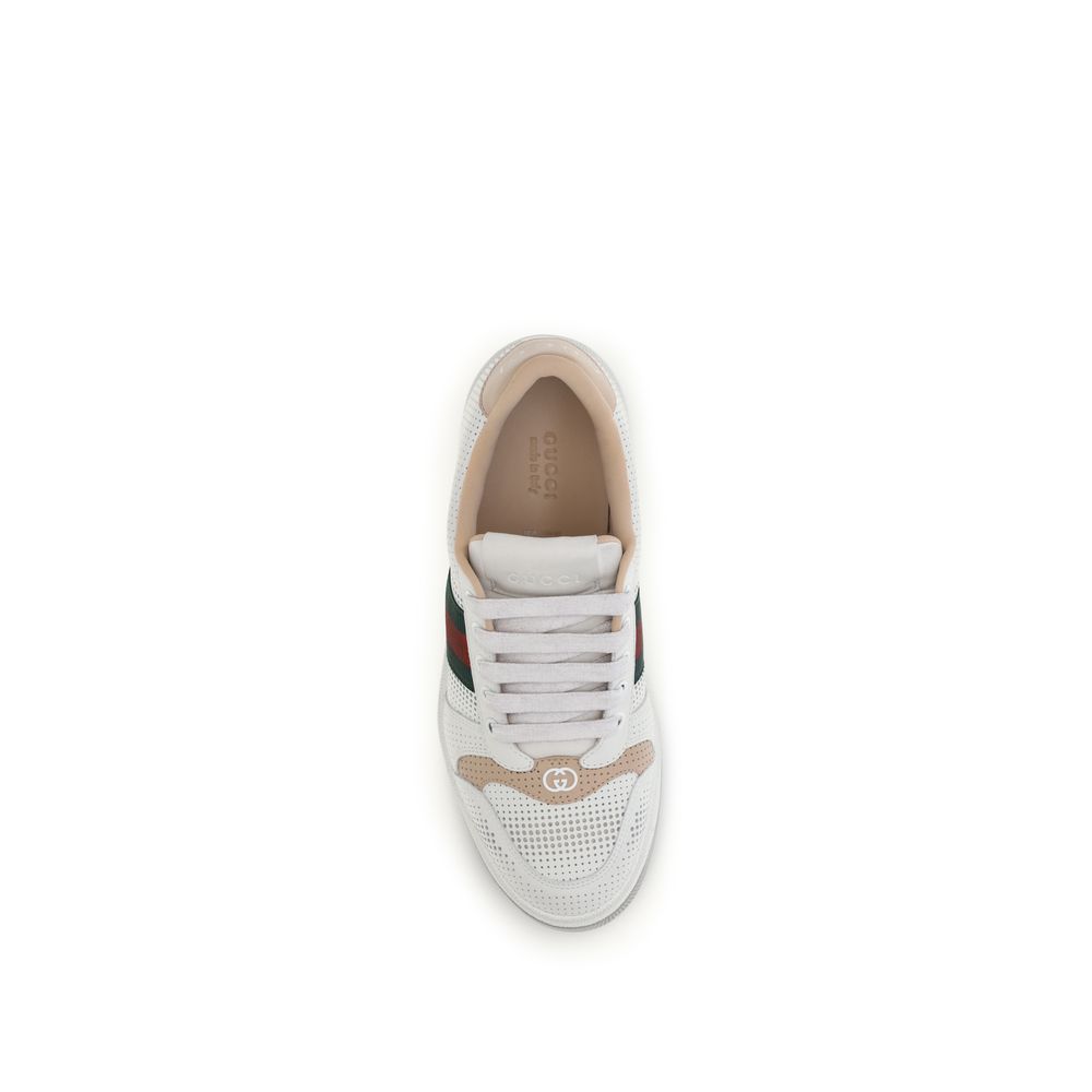 Gucci | White Calf Leather Bos Taurus Athletic Sneakers