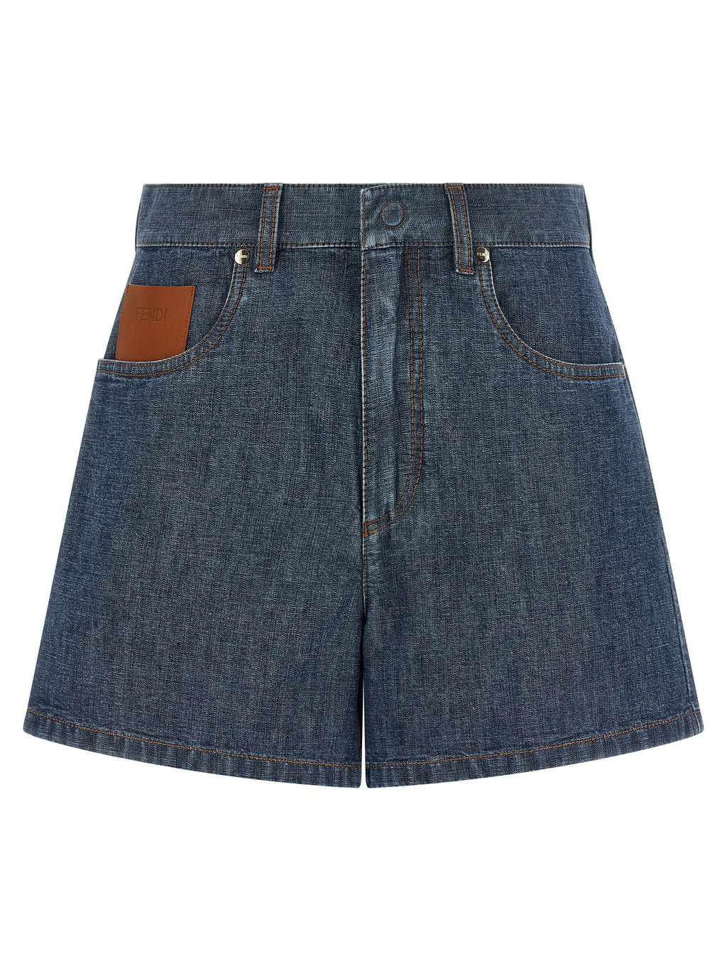 Fendi | Blue Cotton Bermuda Shorts
