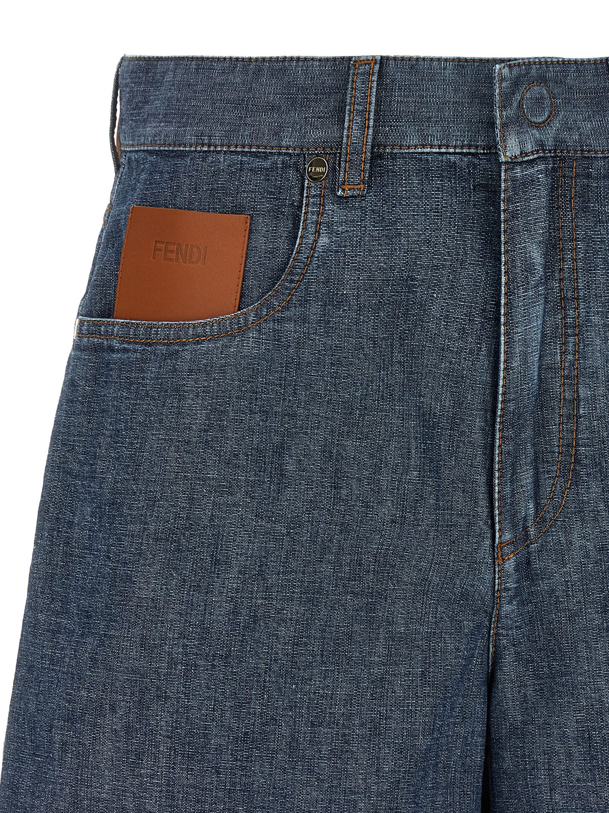 Fendi | Blue Cotton Bermuda Shorts