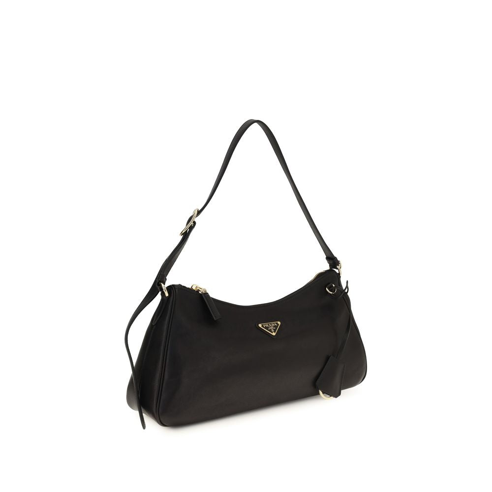 Prada | Black Calf Leather Bos Taurus Shoulder Bag