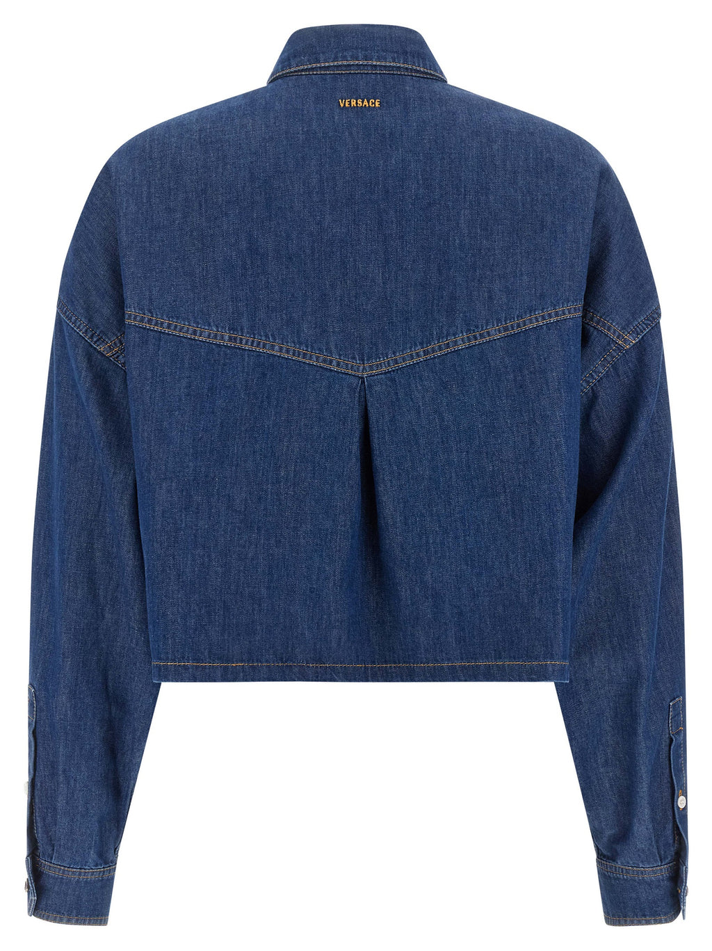 Versace | Blue Cotton Blouse