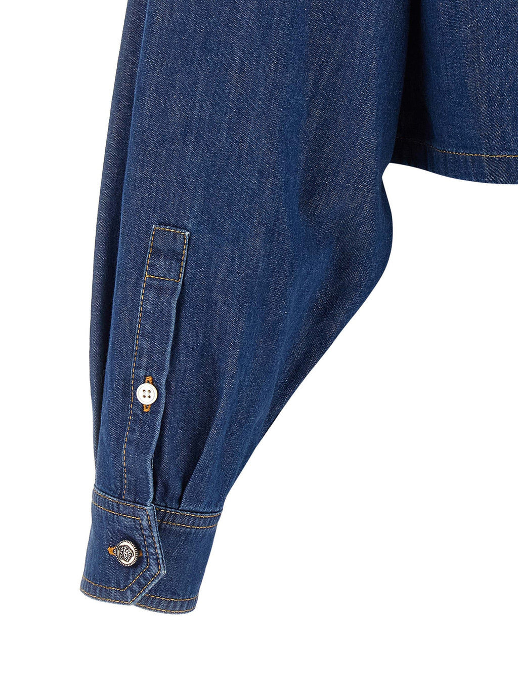 Versace | Blue Cotton Blouse