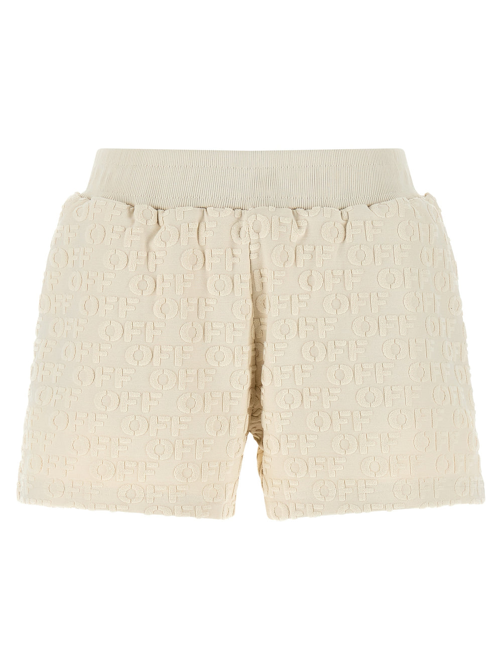 Off-White | Beige Cotton Bermuda Shorts