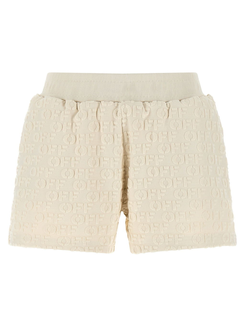 Off-White | Beige Cotton Bermuda Shorts