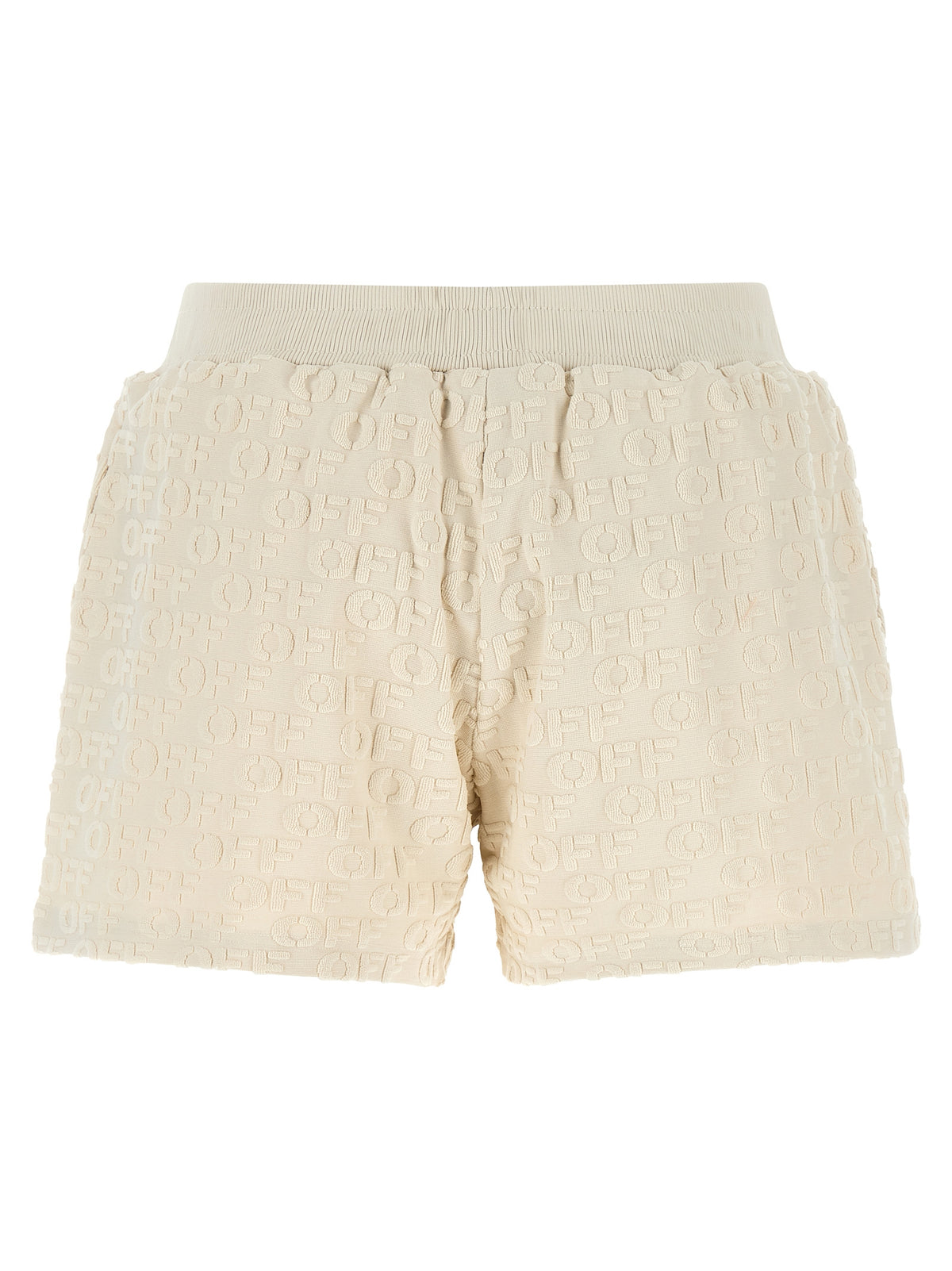 Off-White | Beige Cotton Bermuda Shorts