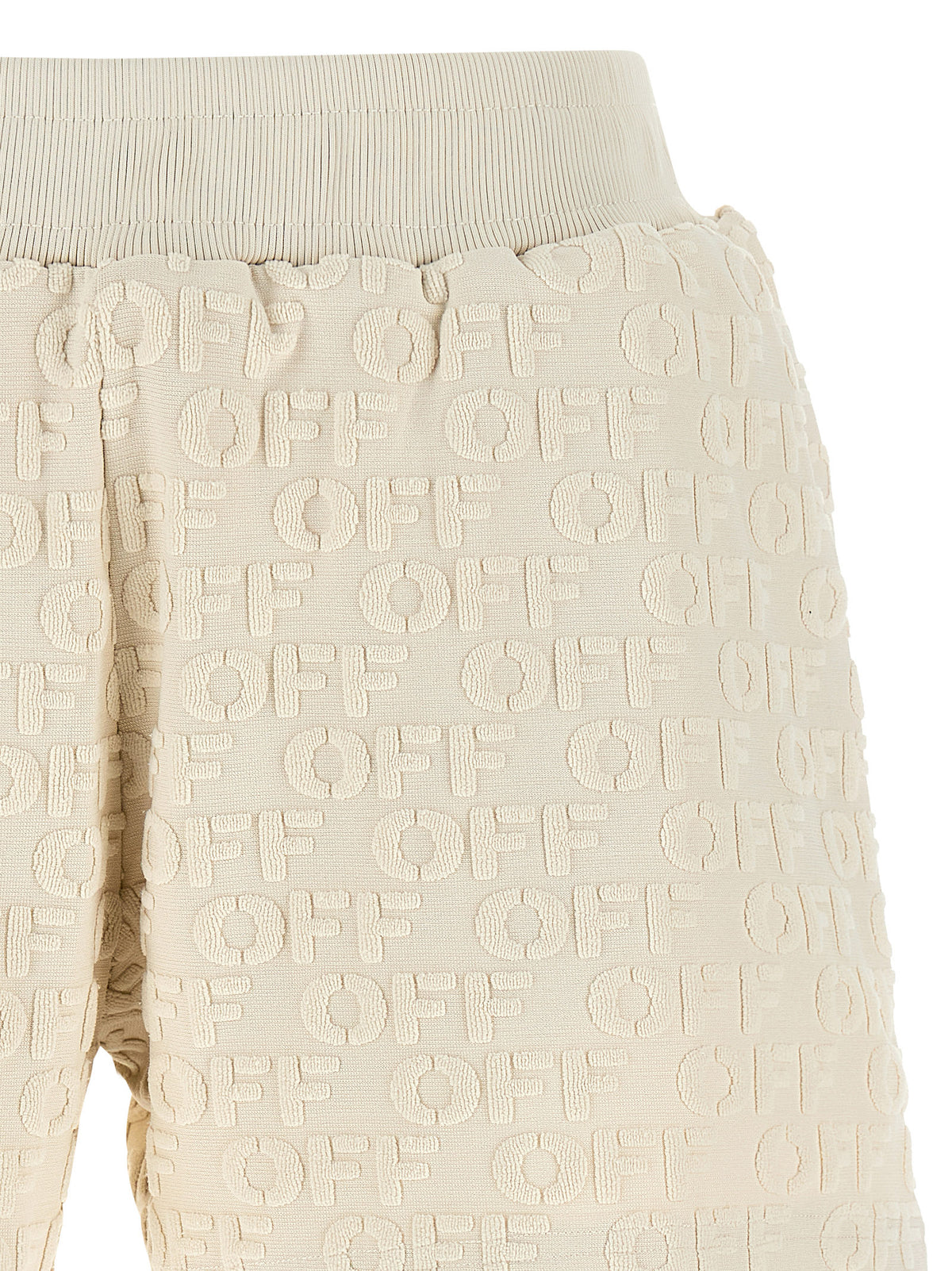Off-White | Beige Cotton Bermuda Shorts