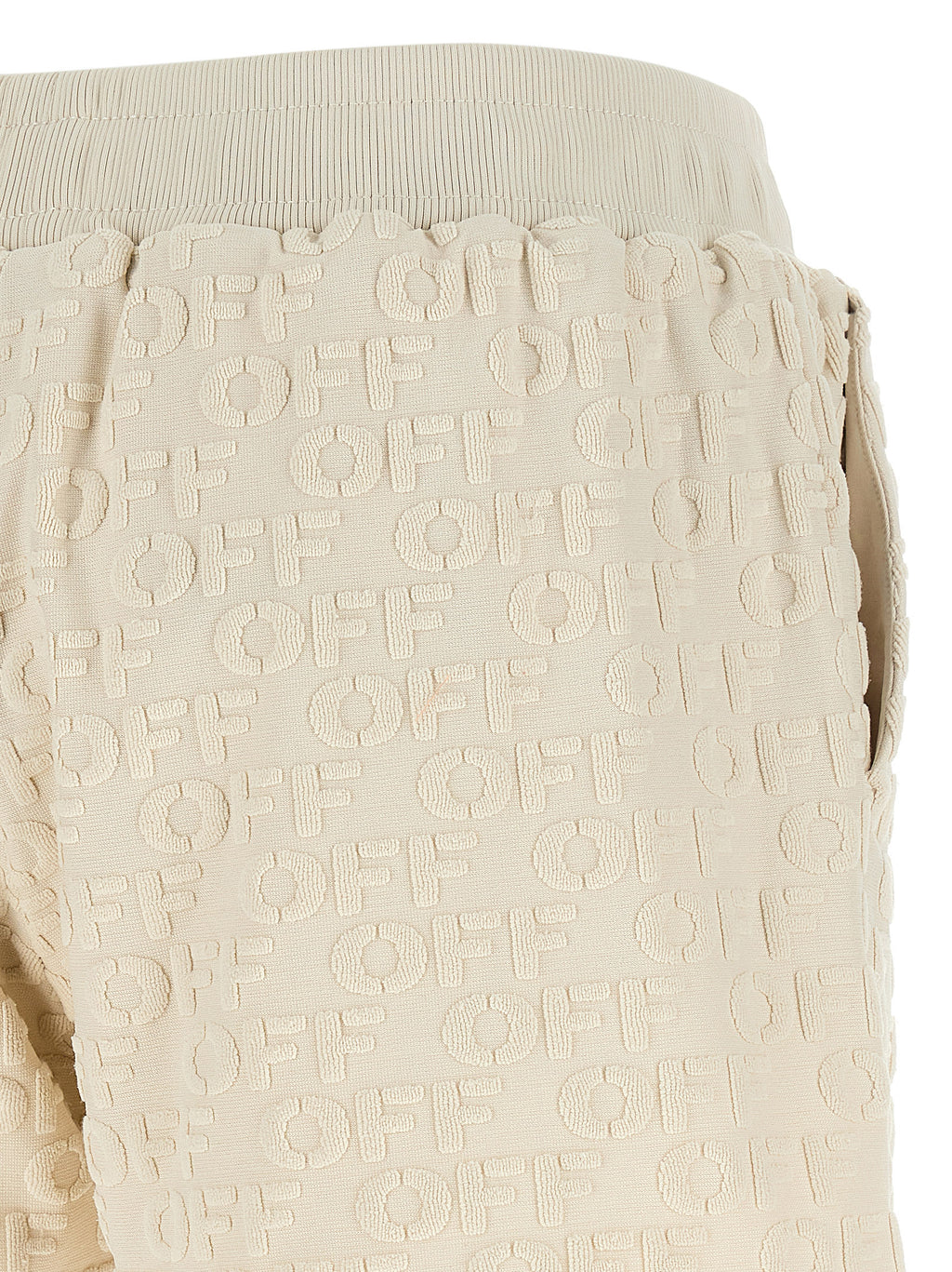 Off-White | Beige Cotton Bermuda Shorts